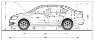 Tehnilised andmed Volkswagen Polo Sedaan Auto pagasiruumi mõõdud Volkswagen Polo Sedaan