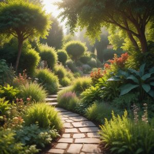 Благоустройство участка и озеленение территории: планирование, подбор растений и уход за зелеными насаждениями